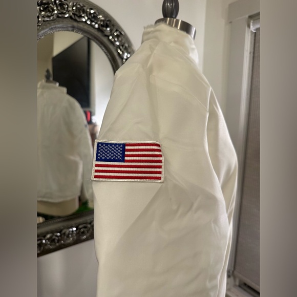 Vintage Men’s Ford Cobra Lined Racing Jacket White Color Size Small Never Worn - Picture 4 of 5